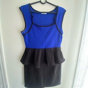 Black and blue dress
